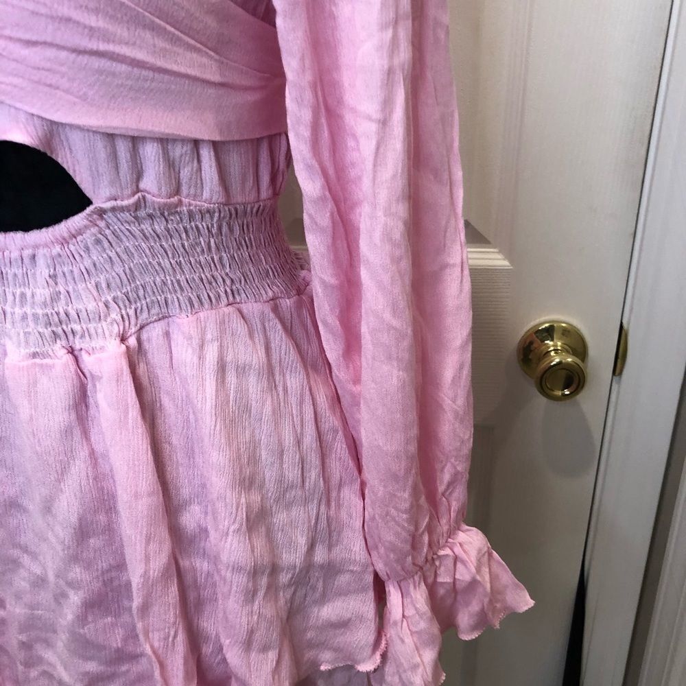 Pink ruffle wrap top dress, size xl - Picture 5 of 14